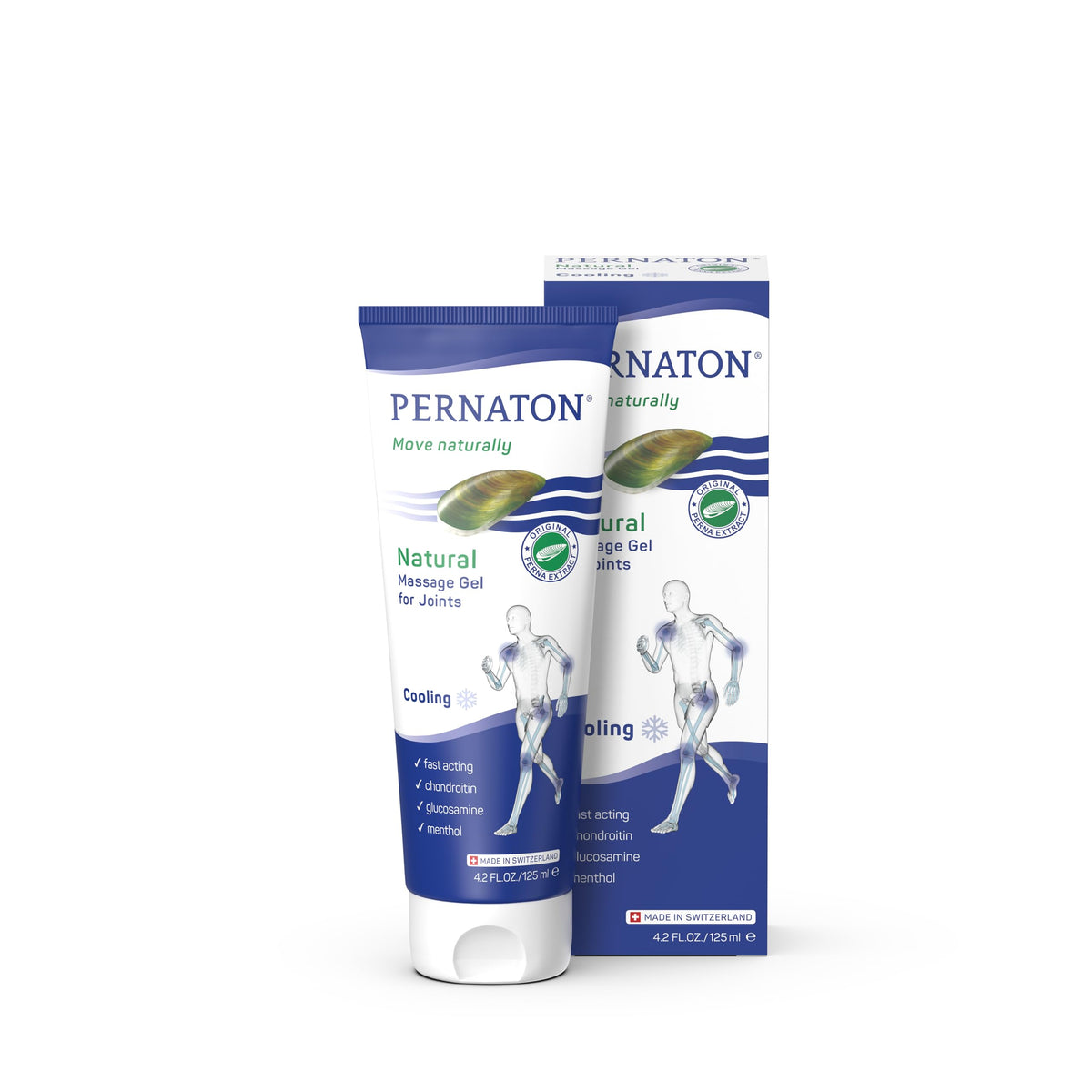 Pernaton Gel de Moules Vertes 125ml, tube avec menthol
