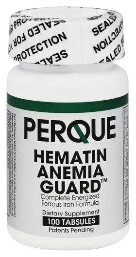 PERQUE Hematin Anemia Guard 100 comprimés vue de face