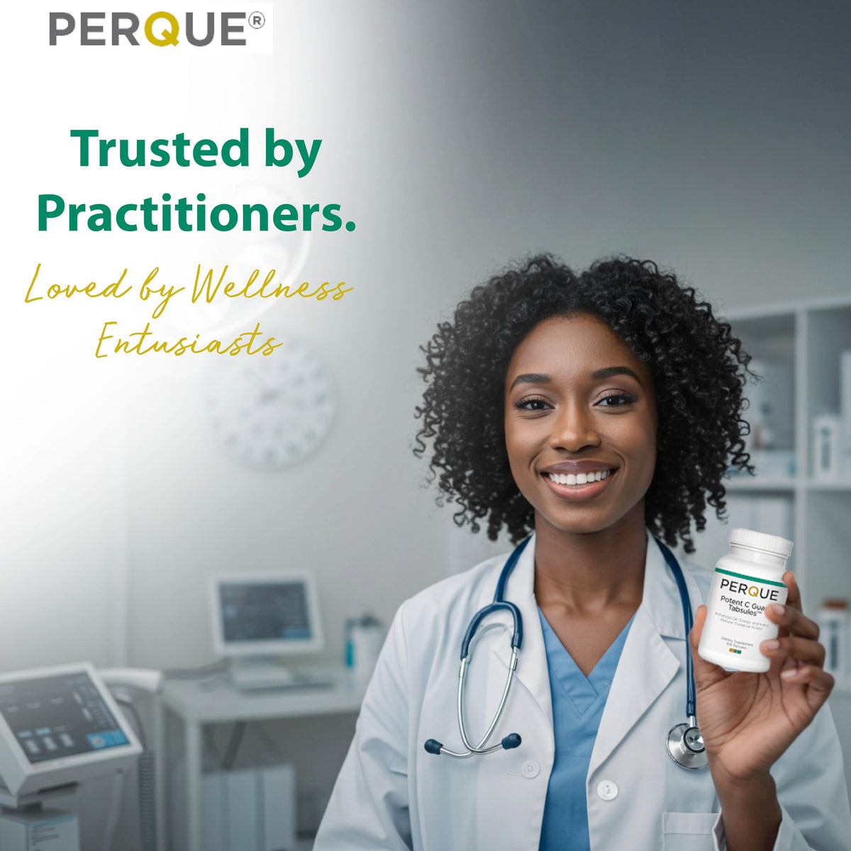 PERQUE Potent C Guard 1000 mg sur un fond neutre