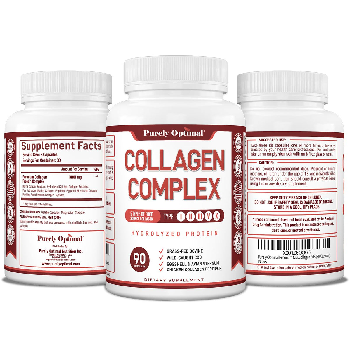 Personne prenant une capsule de collagène Purely Optimal