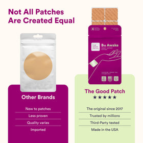 Personne utilisant le patch B12 Awake au travail