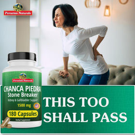 Peruvian Naturals Chanca Piedra capsules avec étiquette
