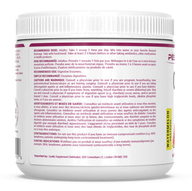 PEScience Complete-GI Poudre de Santé Intestinale, étiquette avec ingrédients