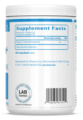 PEScience TruCreatine+ Poudre de Créatine Monohydrate 90 Portions côté