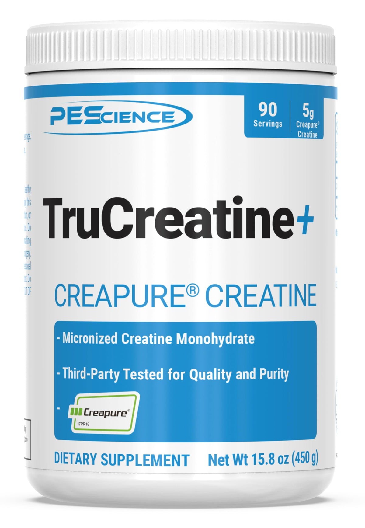 PEScience TruCreatine+ Poudre de Créatine Monohydrate 90 Portions vue de face