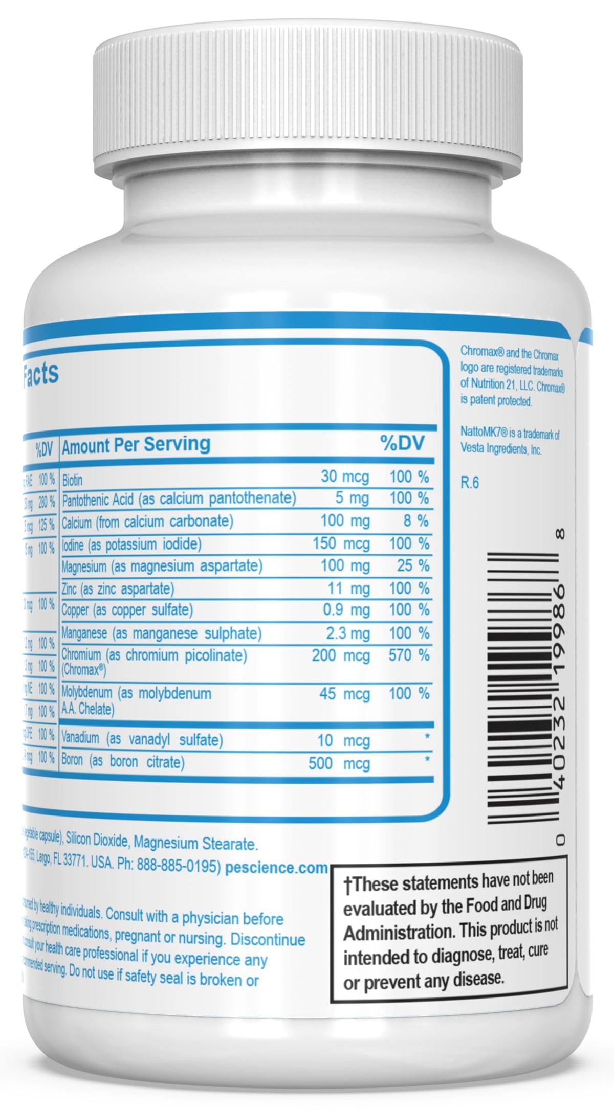 PEScience TruMulti Multivitamin pour Hommes 90 Capsules sur une table