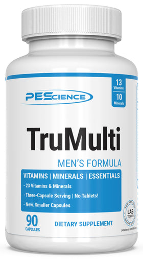 PEScience TruMulti Multivitamin pour Hommes 90 Capsules vue de face