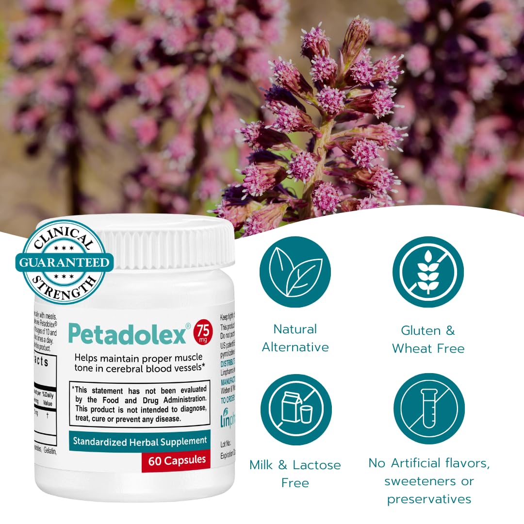 Petadolex Extrait de Butterbur 75mg gélules ouvertes montrant le contenu