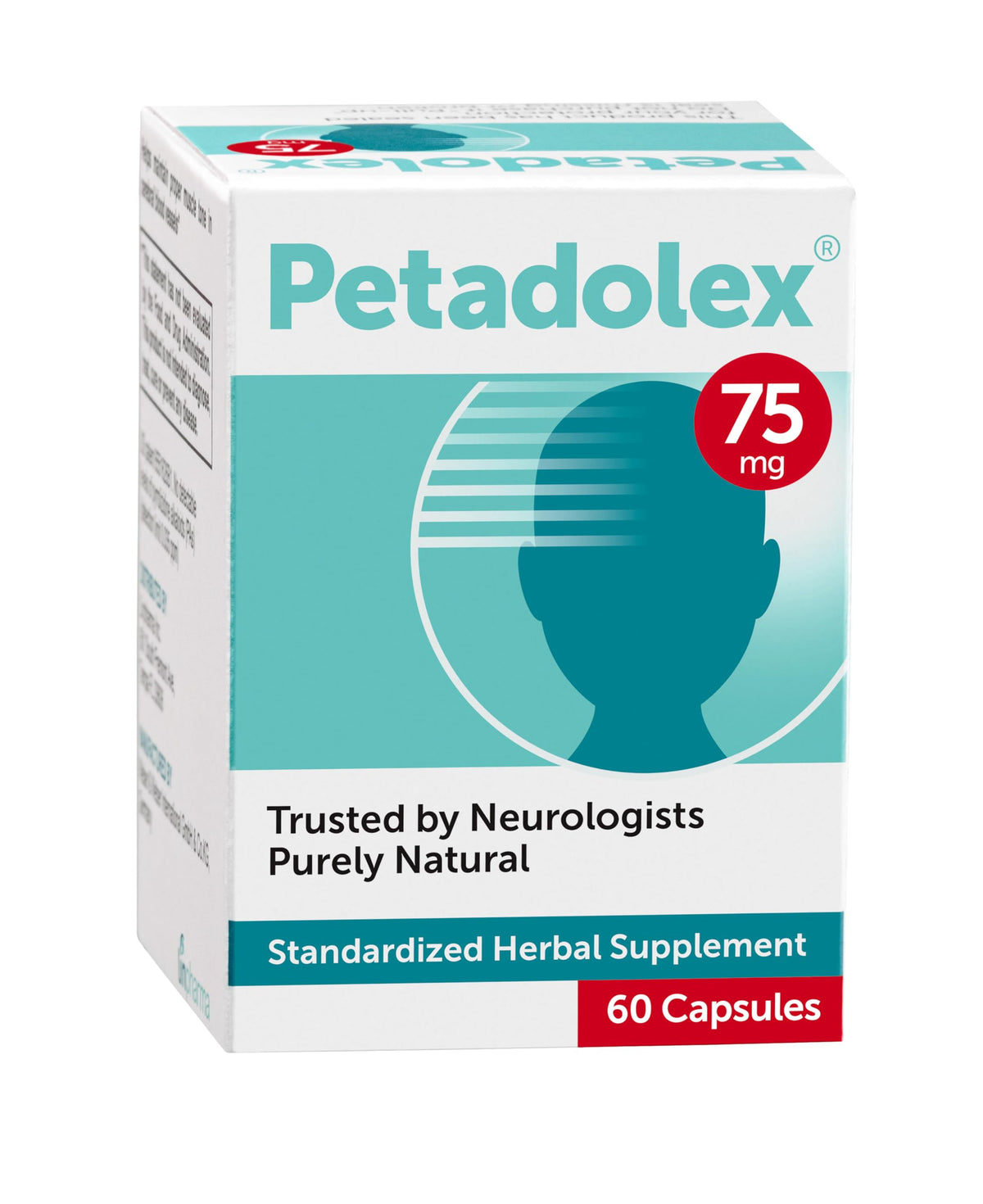 Petadolex Extrait de Butterbur 75mg sur un fond neutre