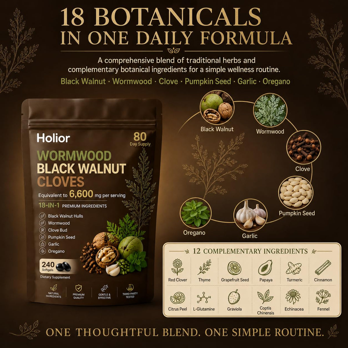 Petalsmooth 240 gélules de formule botanique 18-en-1 sur fond blanc