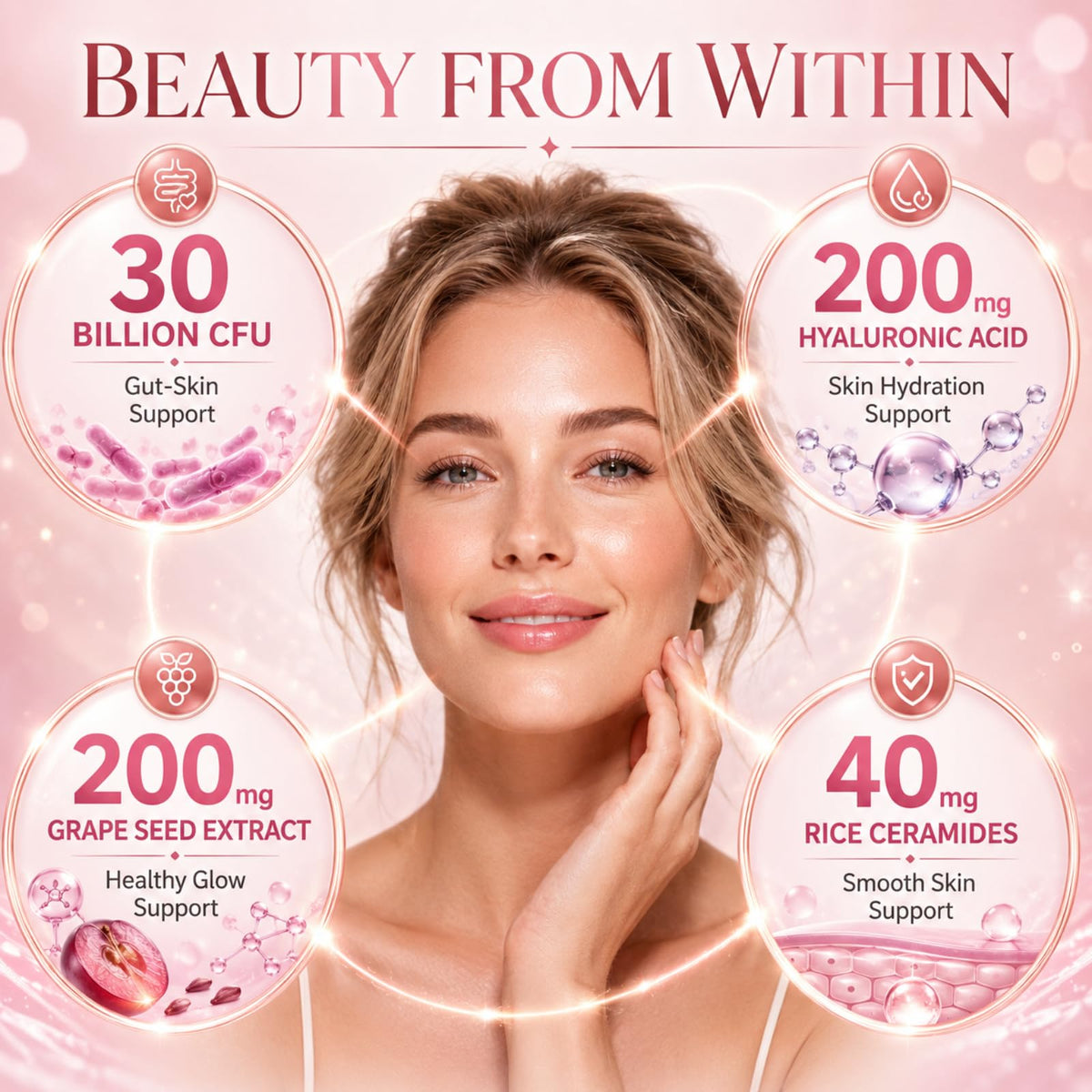 Peunitory Probiotiques pour Femmes 60 capsules avec étiquette