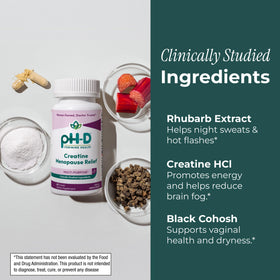 pH-D Capsules Créatine sur un fond blanc
