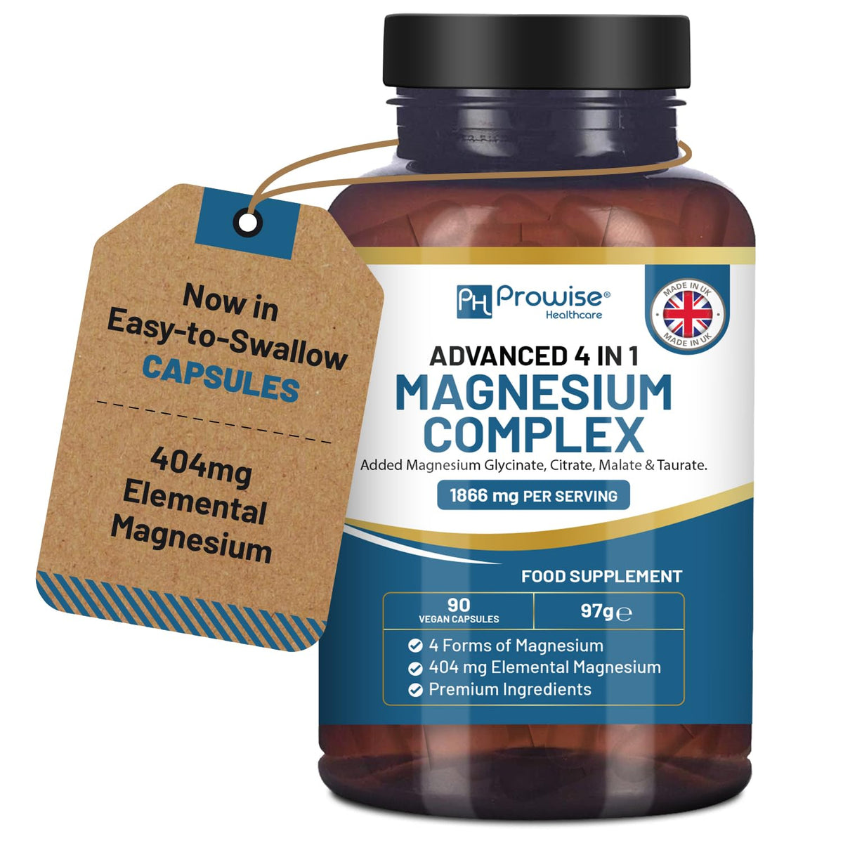 PH PROWISE Healthcare complexe de magnésium 4-en-1 90 capsules