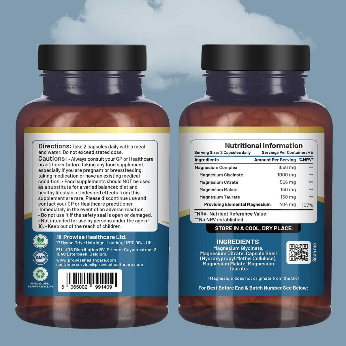 PH PROWISE Healthcare complexe de magnésium 4-en-1 emballage