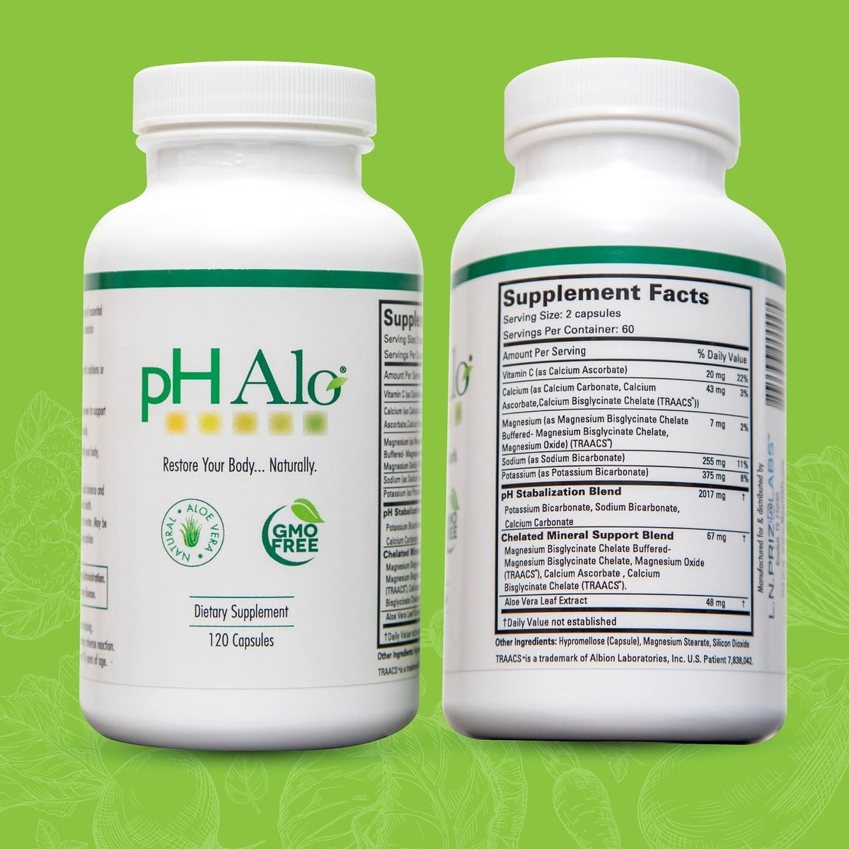 pHAlo Complément Alimentaire pH Équilibre capsules avec Aloe Vera