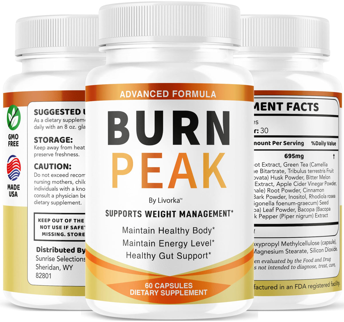 pharmagetics Burn Peak Capsules vue arrière