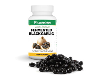 PHARMAKON Ail Noir Bio Capsules Souples, 120 unités, vue de face