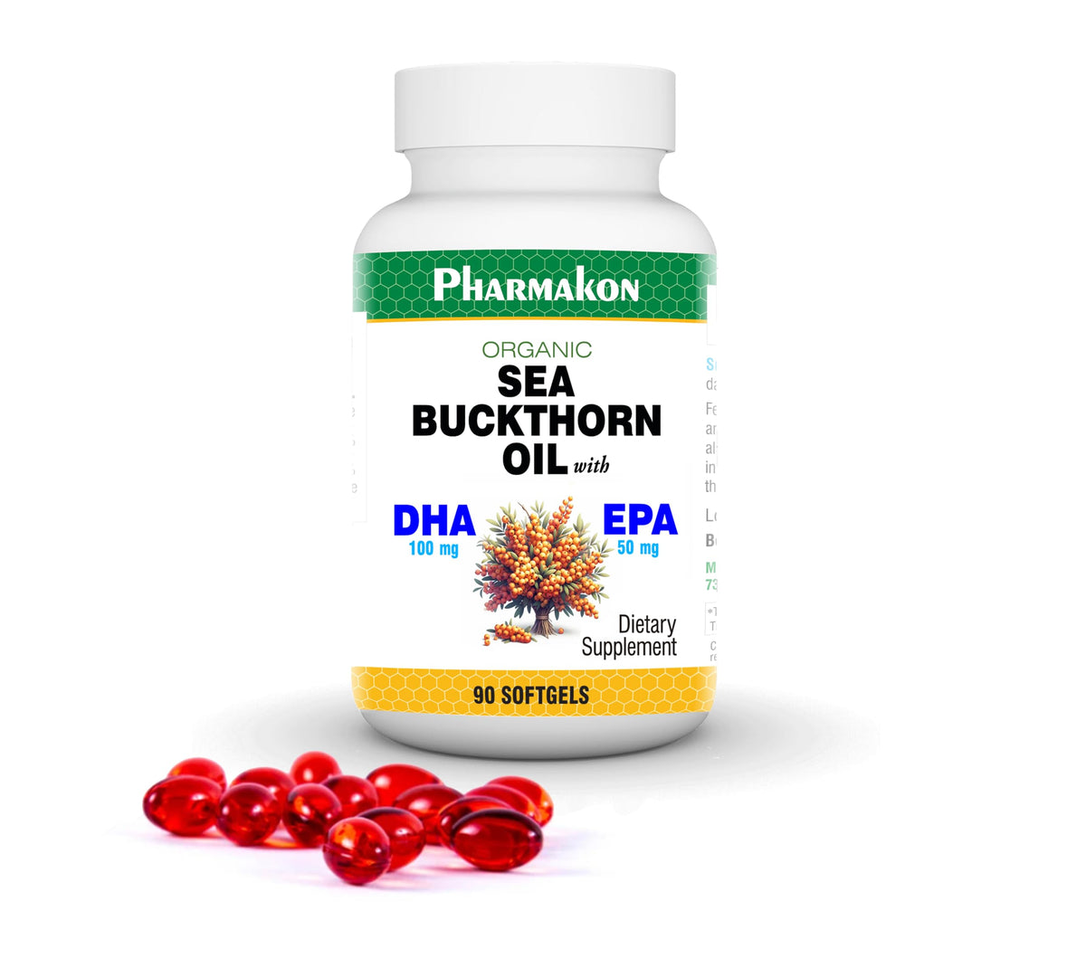 PHARMAKON Huile de Baie d'Églantier Entière 90 gélules vue de face