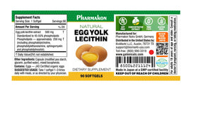 PHARMAKON Lecithine Naturelle Jaune d'Œuf 82g bouteille ouverte