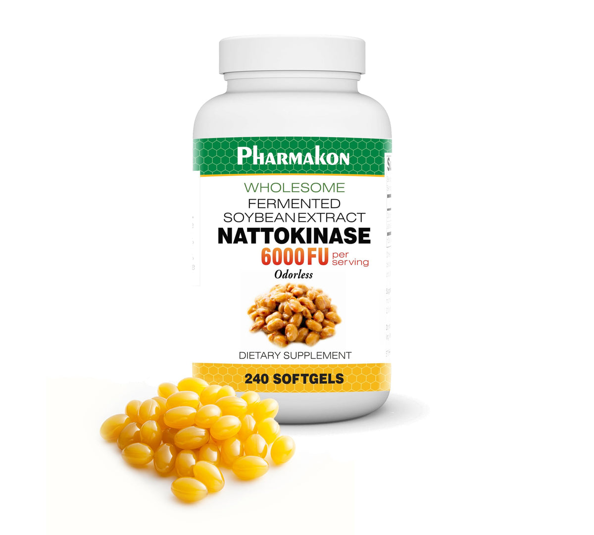 PHARMAKON Nattokinase capsules molles vue de face