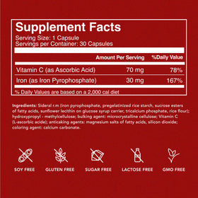 PHARMANUTRA SiderAL Forte capsules et verre d'eau