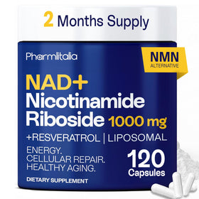 Pharmlitalia Liposomal NAD+ 1000 mg 120 Capsules vue de face