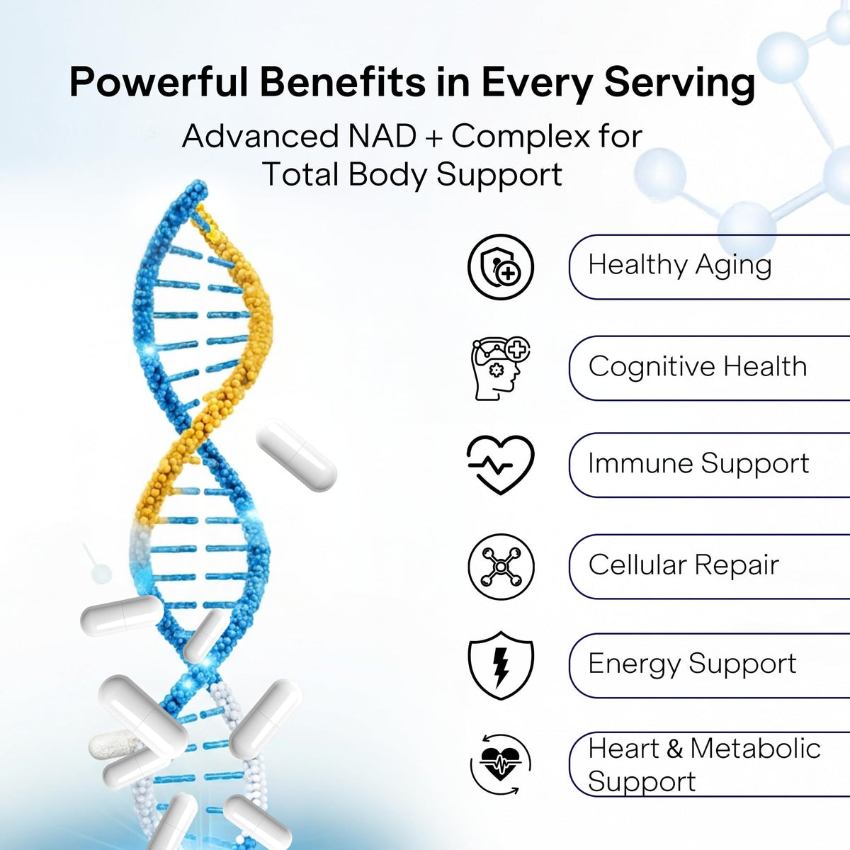 Pharmlitalia Liposomal NAD+ 1000 mg capsules ouvertes