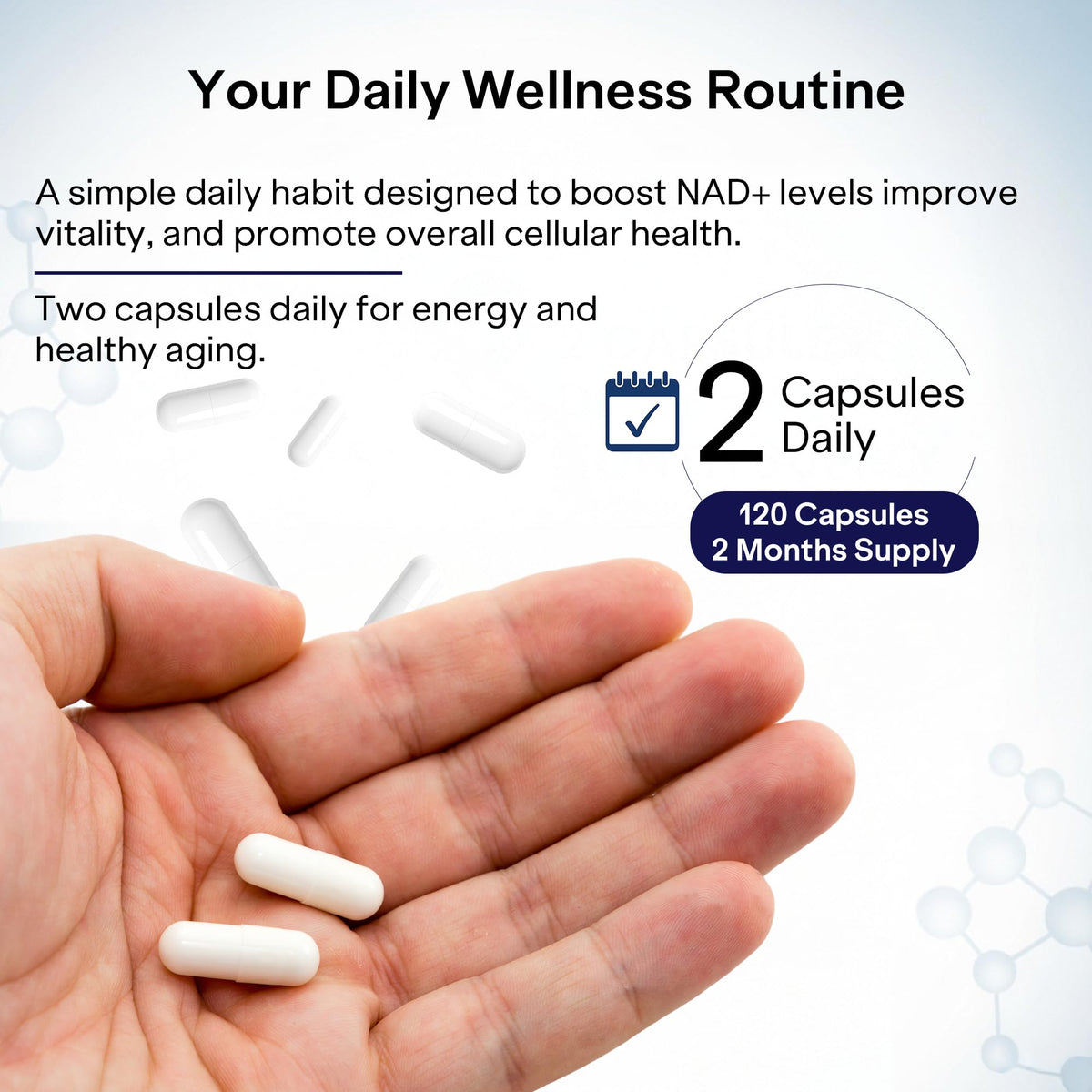 Pharmlitalia Liposomal NAD+ 1000 mg capsules sur fond blanc
