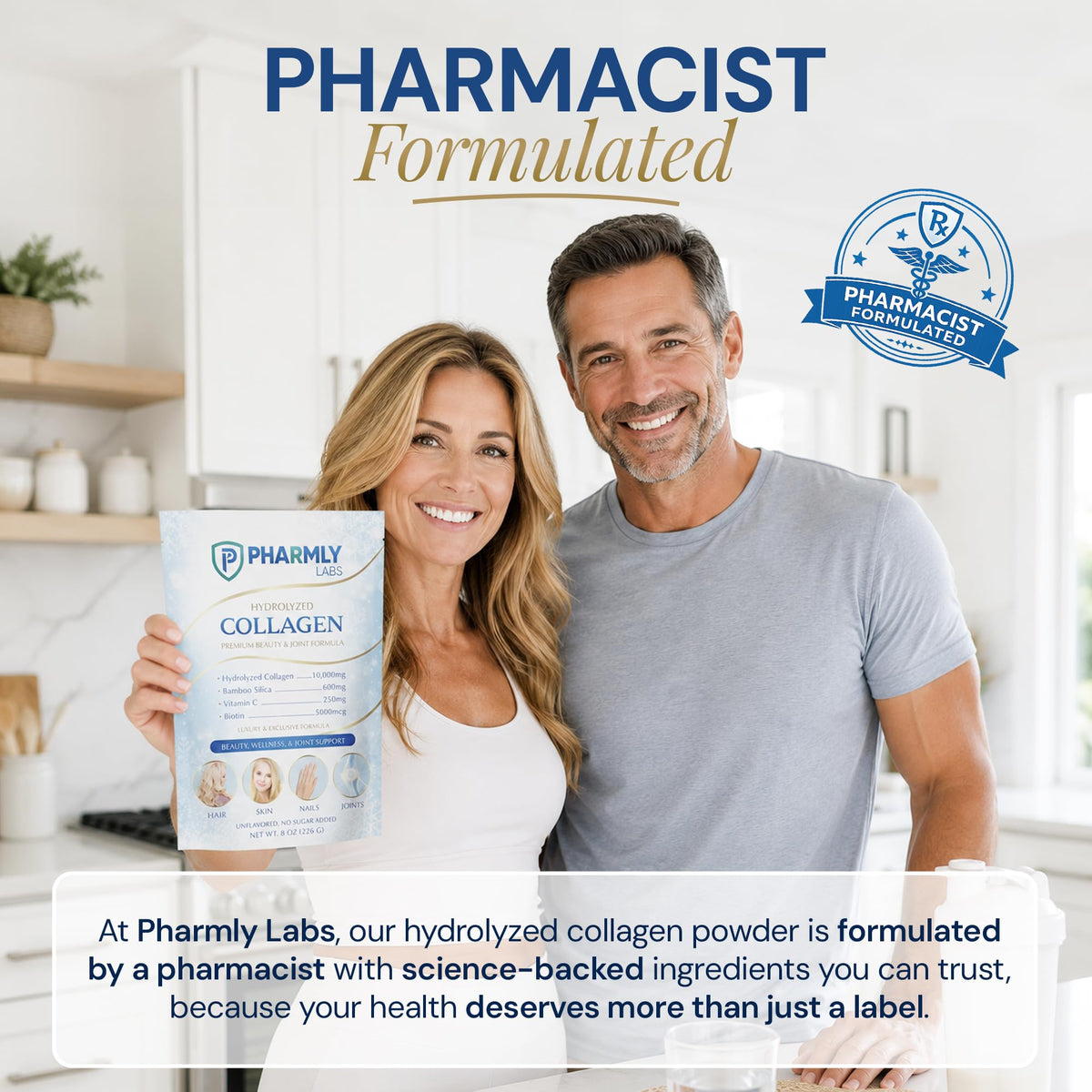 Pharmly Labs Poudre de Collagène Hydrolysé 10 000 mg avec cuillère doseuse