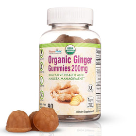 Pharmvista Gummies Bio au Gingembre 200mg, vue de face