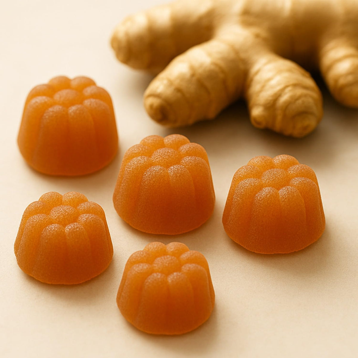 Pharmvista Gummies Bio au Gingembre 200mg, vue latérale