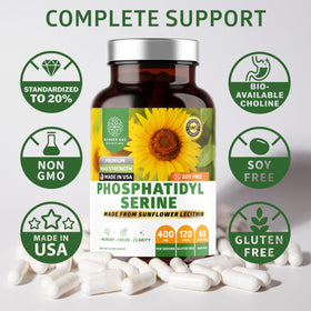 Phosphatidylserine 400mg gélules prêtes à l'emploi