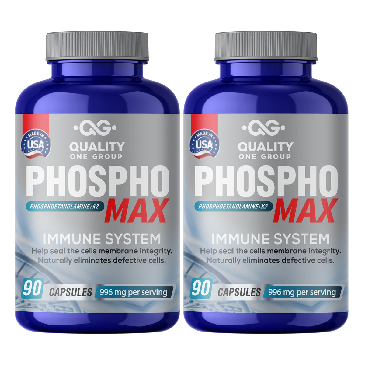 Phosphomax Fosfoetanolamina 180 capsules vue de face