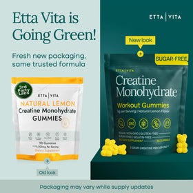 Photo de la boîte de gummies de créatine Etta Vita ouverte