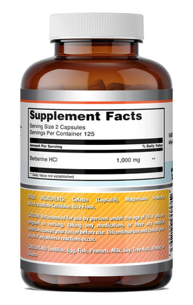 Photo du flacon d'Amazing Nutrition Berberine sur une table