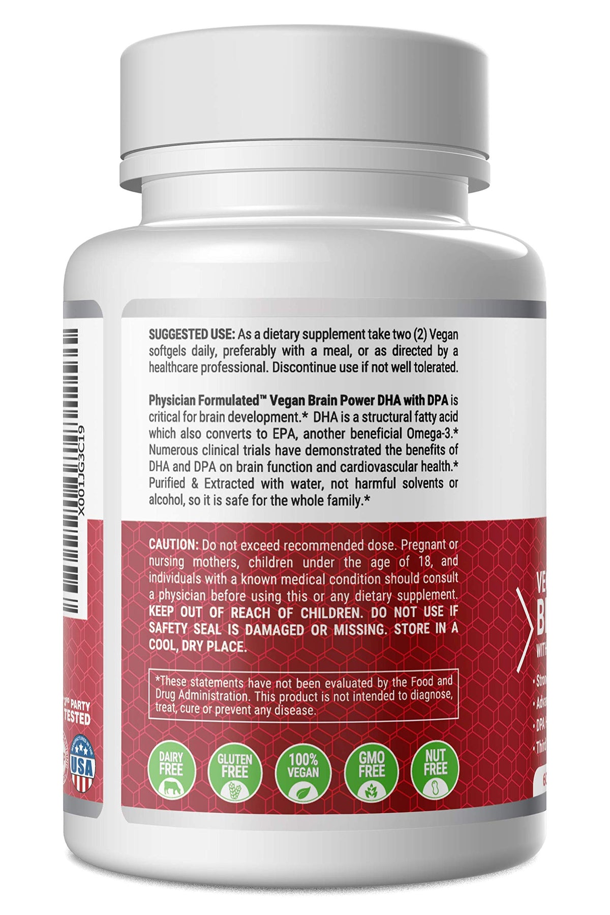 Physician Formulated DHA algues gélules avec fruits et légumes