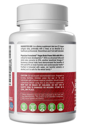 Physician Formulated DHA algues gélules avec fruits et légumes