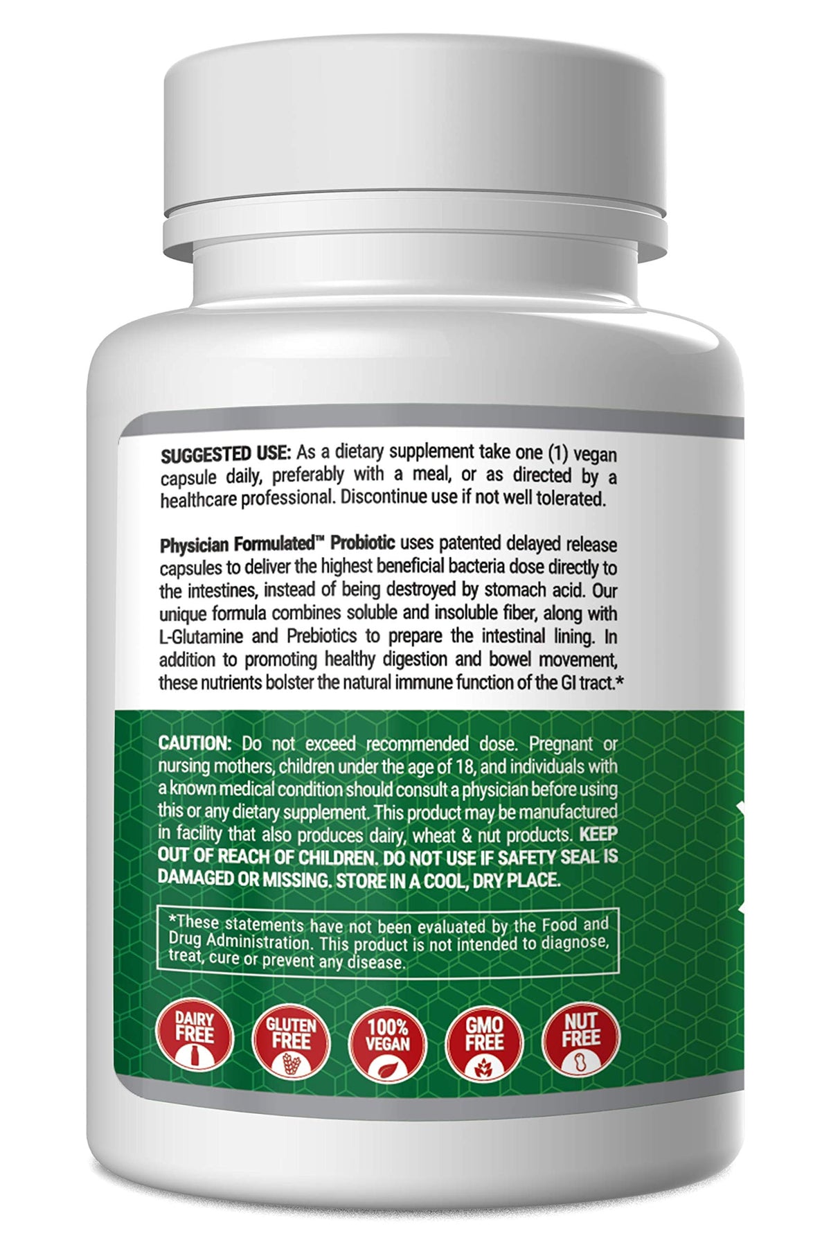 Physician Formulated Probiotiques 50 Milliards 15 Souches Capsules sur fond blanc