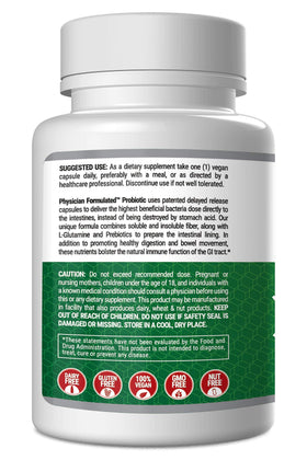 Physician Formulated Probiotiques 50 Milliards 15 Souches Capsules sur fond blanc