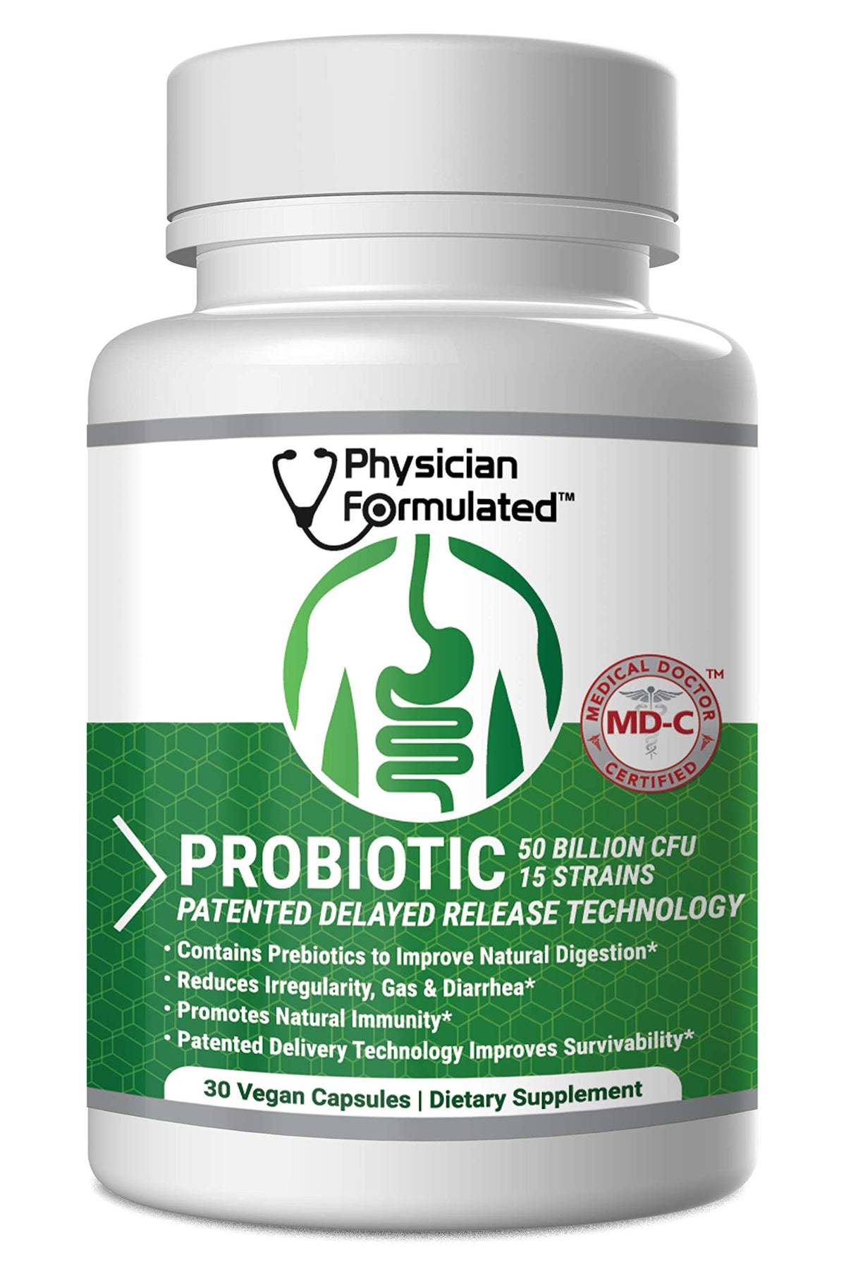 Physician Formulated Probiotiques 50 Milliards 15 Souches Capsules vue de face