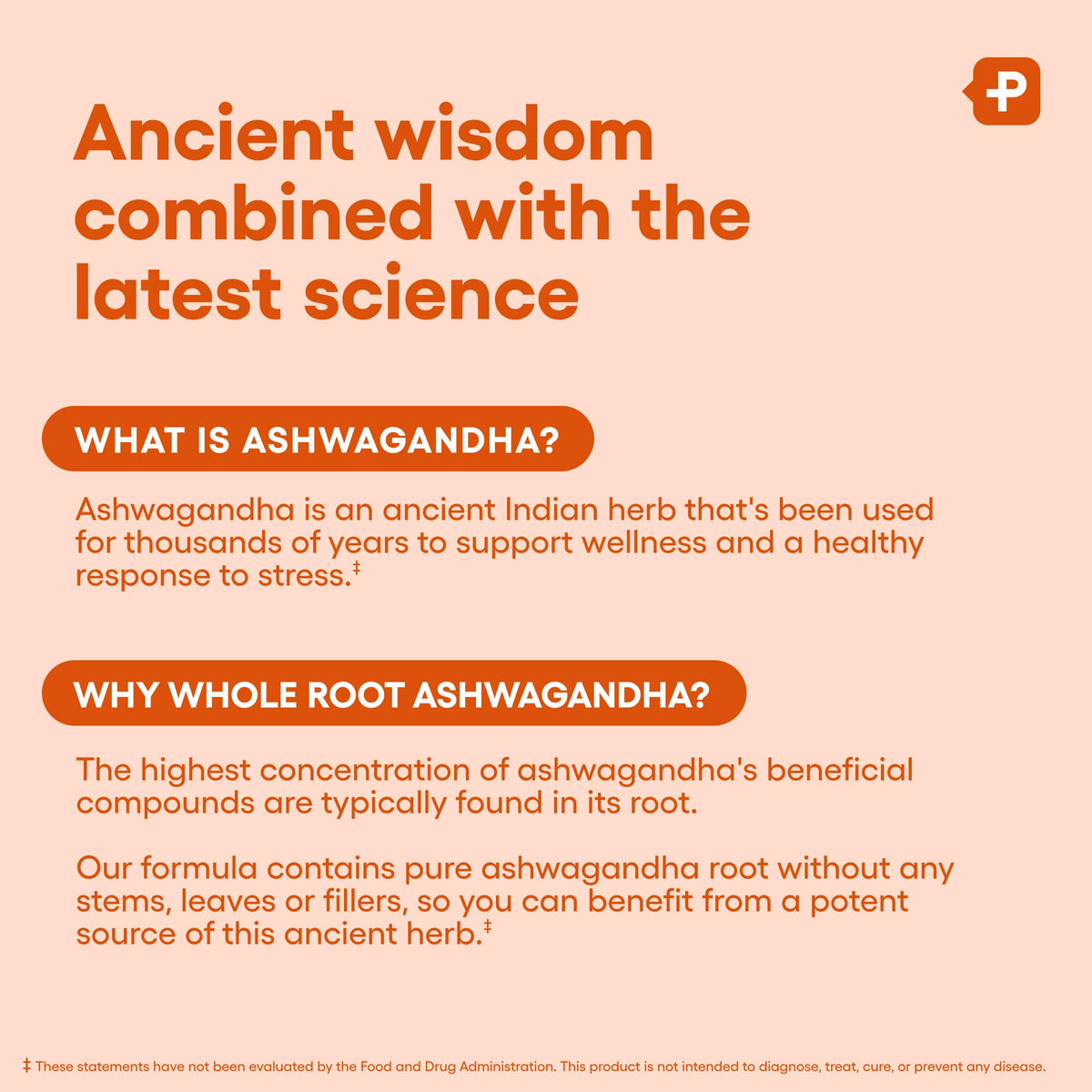 Physician's CHOICE Ashwagandha capsules sur un fond neutre