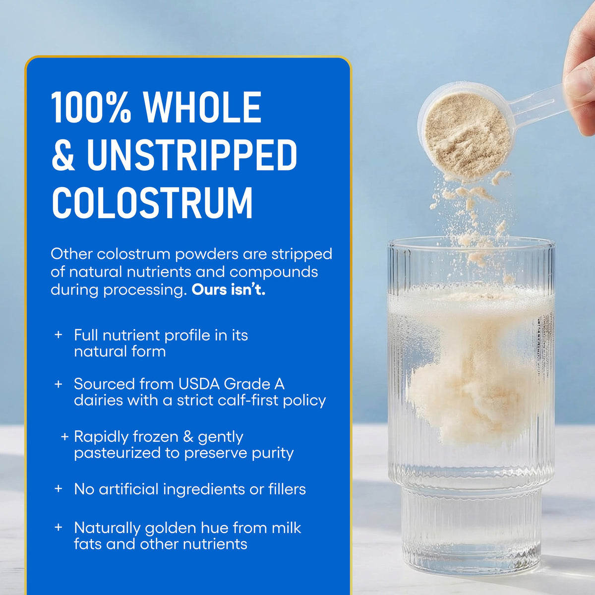 Physician's CHOICE Colostrum Gold Poudre, serving size illustration
