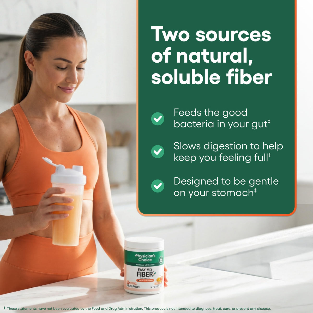 Physician's CHOICE Easy Mix Fiber poudre avec cuillère doseuse
