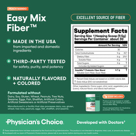 Physician's CHOICE Easy Mix Fiber poudre en préparation dans un shaker