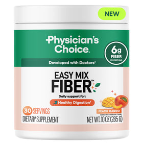 Physician's CHOICE Easy Mix Fiber poudre soluble saveur pêche mangue vue avant