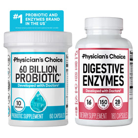 Physician's CHOICE Ensemble Avancé de Compléments Alimentaires 60 Mrd Probiotiques et 180 Enzymes daily
