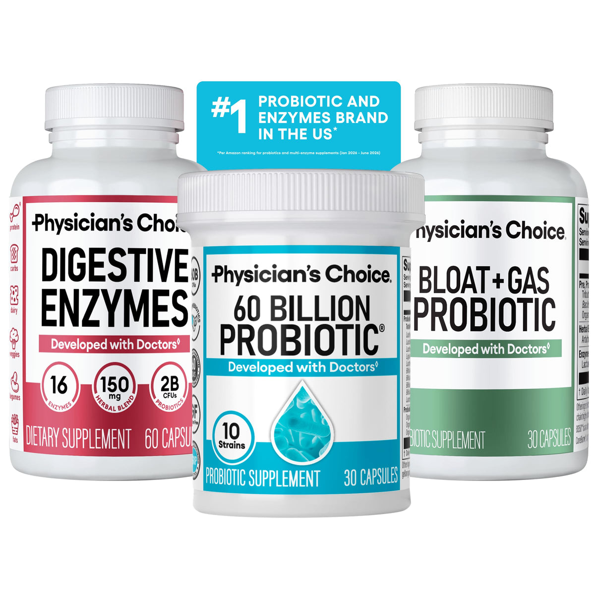 Physician's CHOICE Gut Guardian Bundle avec capsules en vue de face