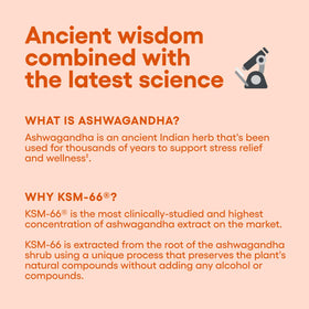 Physician's CHOICE KSM-66 Ashwagandha 1 000mg arrière de la boîte