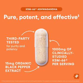 Physician's CHOICE KSM-66 Ashwagandha 1 000mg étiquette