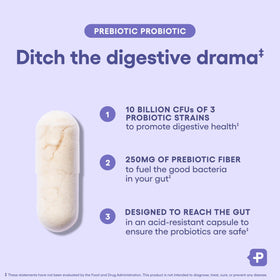 Physician's CHOICE Prébiotique-Probiotique étiquette avec ingrédients
